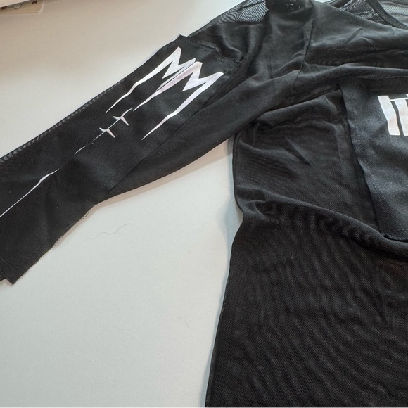Dolls Kill x Marilyn Manson Mesh Top with Graphic Patches - Picture 2 of 8